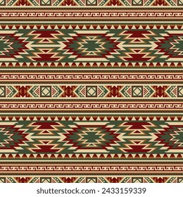Aztec tribal geometric ethnic seamless pattern. Vintage Native American African Mexican. Ethnic oriental vector background. Traditional ornament. Design textile, fabric, clothing, curtain, wrapping.