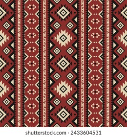 Aztec tribal geometric ethnic seamless pattern. Vintage Native American African Mexican. Ethnic oriental vector background. Traditional ornament. Design textile, fabric, clothing, curtain, wrapping.