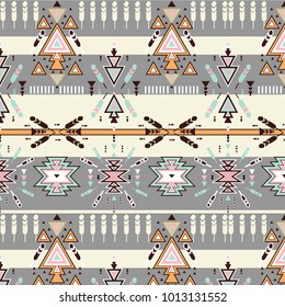 Aztec tribal geometric pattern. Ethnic vector texture.Traditional ornament.