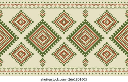 Aztec tribal geometric pattern ethnic Mexican style Traditional folk art design Colorful for textile, fabric, carpet, background, fashion