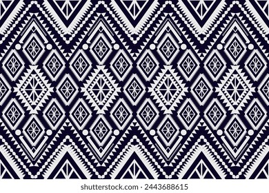 Aztec tribal geometric vector background Seamless stripe pattern. Traditional ornament ethnic style. Design for textile, fabric, clothing, curtain, rug, ornament, wrapping.