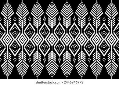 Aztec tribal geometric vector background Seamless stripe pattern. Traditional ornament ethnic style. Design for textile, fabric, clothing, curtain, rug, ornament, wrapping.