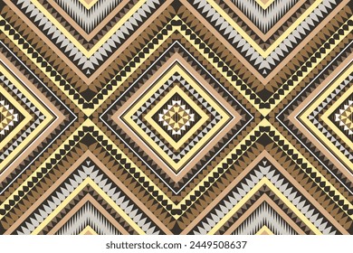 Aztec tribal geometric vector background Seamless stripe pattern. Traditional ornament ethnic style. Design for textile, fabric, clothing, curtain, rug, ornament, wrapping.