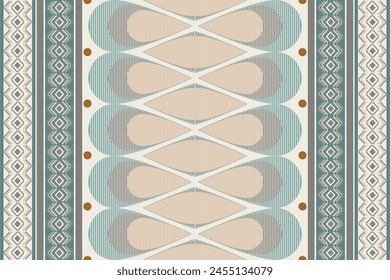 Aztec tribal geometric vector background Seamless stripe pattern. Traditional ornament ethnic style. Design for textile, fabric, clothing, curtain, rug, ornament, wrapping.