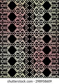 Aztec tribal mexican pattern. Hipster boho chic background with gradient mesh