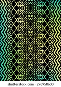Aztec tribal mexican pattern. Hipster boho chic background with gradient mesh