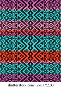 Aztec tribal mexican seamless pattern. Hipster boho chic watercolor background  for phone case, t-shirt, textile