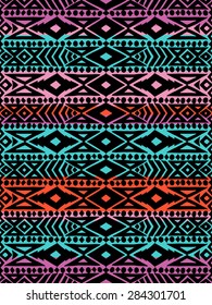 Aztec tribal mexican seamless pattern. Hipster boho chic background for phone case, t-shirt, textile