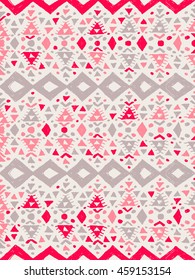 Aztec tribal mexican seamless pattern