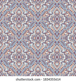 Aztec tribal seamless black and white pattern.