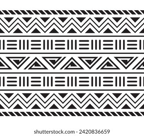 aztec tribal seamless ethnic pattern for fabric, wallpaper, card template, wrapping paper, carpet, textile, cover