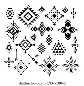 Aztec Vector Elements Set Ethnic Ornaments Stock Vector (Royalty Free ...