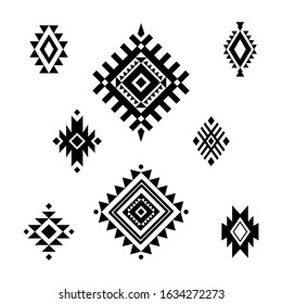 Aztec/ Tribal shapes, symbols collection vector set