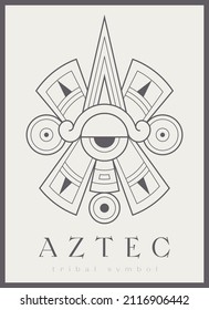 Aztec Tribal Vector Elements. Ethnic Shapes Symbols Design for Logo, Cards, or Tattoo