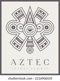 Aztec Tribal Vector Elements. Ethnic Shapes Symbols Design for Logo, Cards, or Tattoo