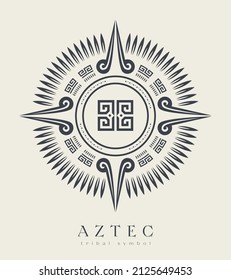 Aztec Tribal Vector Elements. Ethnic Shapes Symbols Design for Logo, Cards, or Tattoo