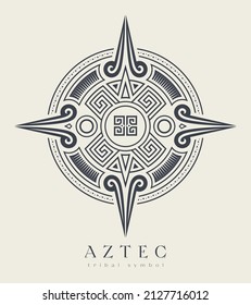 Aztec Tribal Vector Elements. Ethnic Shapes Symbols Design for Logo, Cards, or Tattoo
