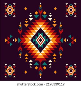 Aztec vector element. Ethnic ornament. Tribal design, geometric symbol for tattoo, logo, cards, decorative works. Navajo motifs