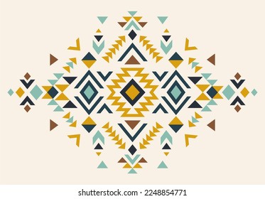 Aztec vector elements. Ethnic ornament. Tribal design, geometric symbols for border, frame, tattoo, logo, cards, decorative paper. Navajo motifs.