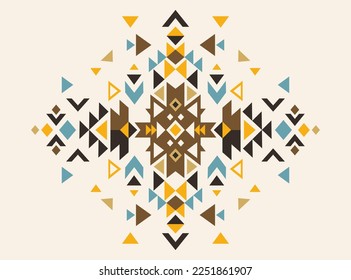 Aztec vector elements. Ethnic ornament. Tribal design, geometric symbols for border, frame, tattoo, logo, cards, decorative paper. Navajo motifs.