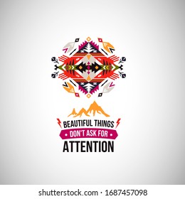 Aztec vector elements. Tribal design, geometric symbols for border, frame, tattoo, logo, cards, decorative paper. Navajo motifs