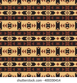 Aztec wallpaper. Seamless pattern with ethnic aztec ornament. 