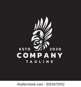 aztec warior modern logo design