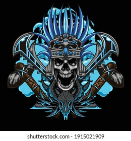  Aztec warrior illustration available for your custom project