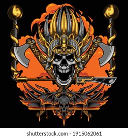 Aztec warrior illustration available for your custom project