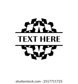 Aztec-Inspired Geometric Frame for Modern Branding Solutions