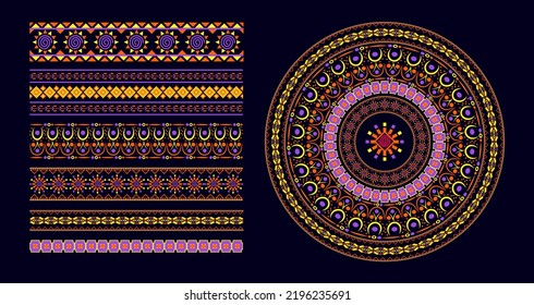 Aztecs, Incas. Latino American poncho ornament vector for card, banner, poster and background.  National Hispanic Heritage Month celebrated from 15 September to 15 October USA. 