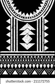 Aztec,tribal t-shirt print.