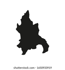 azua region map in country of dominican republic