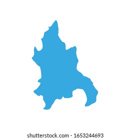 azua region map in country of dominican republic