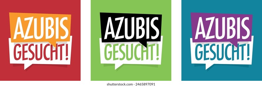 Azubis gesucht, Looking for trainees in german language