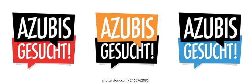 Azubis gesucht, Looking for trainees in german language