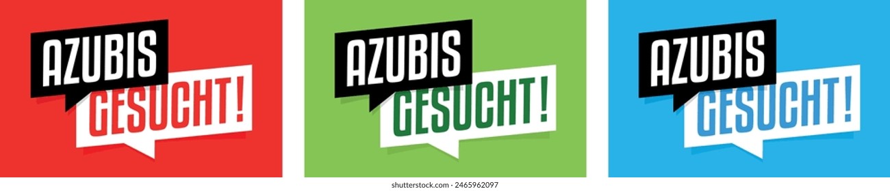 Azubis gesucht, Looking for trainees in german language