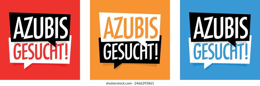 Azubis gesucht, Looking for trainees in german language