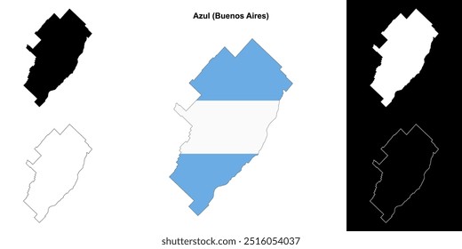 Conjunto de mapas do departamento de Azul (Buenos Aires)