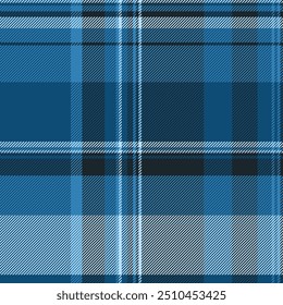 Azul Stoff Hintergrund Vektor, neue Tartan karierte Muster. Überprüfen der Textilien prüfen nahtlose Textur in türkisen und dunklen Farben Palette.