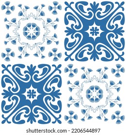 Patrón transparente Azulejo, patrón español para la decoración interior y el teñido de tela