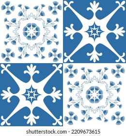 Patrón transparente Azulejo, patrón español para decoración interior y tinción de tela, eps de ilustración vectorial