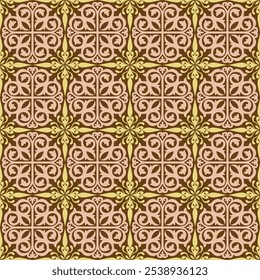 Azulejo ceramic tile motif. Talavera Seamless Pattern. Portuguese, Spanish, Mexican, ornament design.