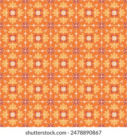 Motivo de mosaico azulejo. motivos geométricos azules, blancos, amarillos. Mediterránea, portuguesa, española, marroquí tradicional estilo vintage fondo de Vector
