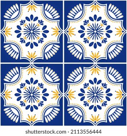 Patrón ininterrumpido de la etnia azulejo portuguesa