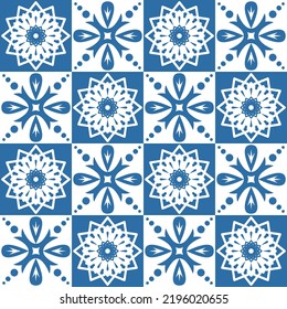 Azulejo retro pattern tiles for wall and floor decoration design, vector illustration for design