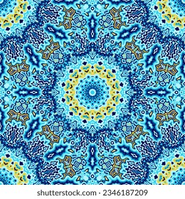 Azulejo nahtlose Muster ethnischer Design. Krakische Fliesenverzierungen wiederholen quadratisches Motiv. Moderne, ottomanische Moschee. Kreative Textur ethnisch nahtlose Muster. Italienische venezianische stilisierte Geometrie.