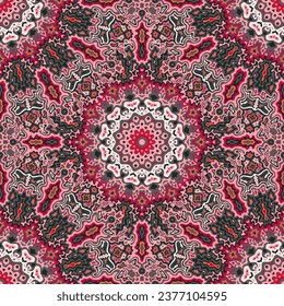 Azulejo seamless pattern ethnic design. Bathroom tile ornament repeat square motif. Beautiful color textile print. Creative texture ethnic seamless pattern. Italian venetian stylized geometry.