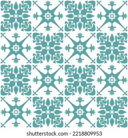 Azulejo Seamless Pattern Stylish Trendy Ceramic Tile Design Element For Kitchen Backsplash