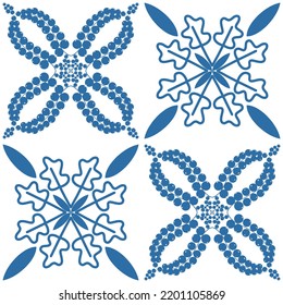 Patrón sin fisuras Azulejo, patrón español tradicional para decoración interior y tinción de tela, ilustración vectorial
